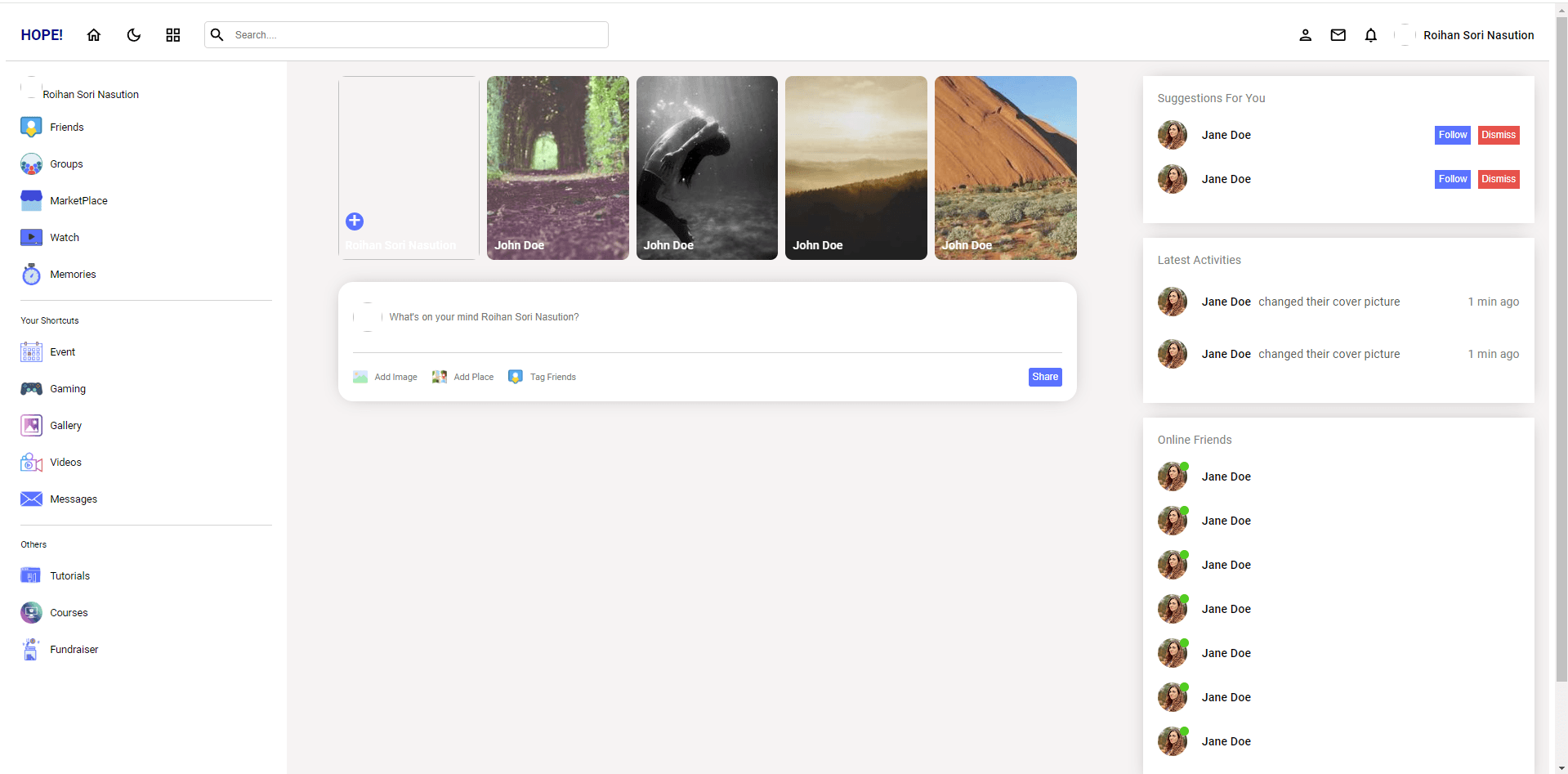 Hope Social Media App